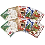 Assorted Polish Tri-Fold Christmas Cards With Oplatki (Christmas Wafer) - (10) Pack