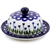 Polish Pottery 6" Dish with Cover. Hand made in Poland and artist initialed.