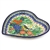 Polish Pottery 7" Heart Shaped Dish. Hand made in Poland. Pattern U4598 designed by Teresa Liana.