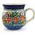 Polish Pottery 16 oz. Bubble Mug. Hand made in Poland. Pattern U2472 designed by Maria Starzyk.