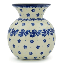 Polish Pottery 5" Bubble Vase. Hand made in Poland and artist initialed.