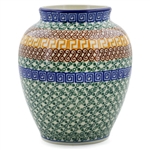 Polish Pottery Stoneware Vase 7 in.