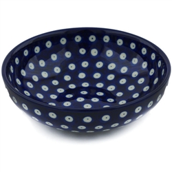 Polish Pottery 7" Bowl. Hand made in Poland and artist initialed.