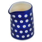 Polish Pottery 7 oz. Creamer. Hand made in Poland and artist initialed.