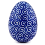 Polish Pottery 2" Egg figurine. Hand made in Poland.