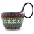 Polish Pottery 14 oz. Soup Bowl with Handle. Hand made in Poland. Pattern U79 designed by Teresa Liana.