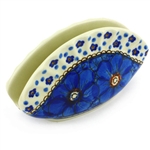 Polish Pottery 5" Napkin Holder. Hand made in Poland. Pattern U408 designed by Jacek Chyla.