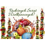 Polish Folk Easter Card: Radosnych Swiat Wielkanocnych