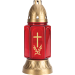 Outdoor Cemetery Candle  Znicze Red 10"