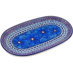 Unikat Polish Pottery Stoneware Oval Platter 12 in. U408