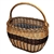 Polish Willow Wicker Two Tone Artistic Basket 17" High