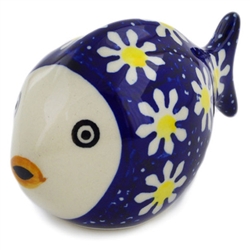 Polish Pottery 4" Fish Figurine. Hand made in Poland.