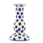 Polish Pottery 6" Candlestick Holder. Hand made in Poland and artist initialed.