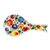 Lowicz Folk Design Spoon Rest: White 8.25"