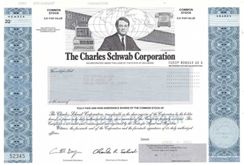 The Charles Schwab Corporation Stock Certificate