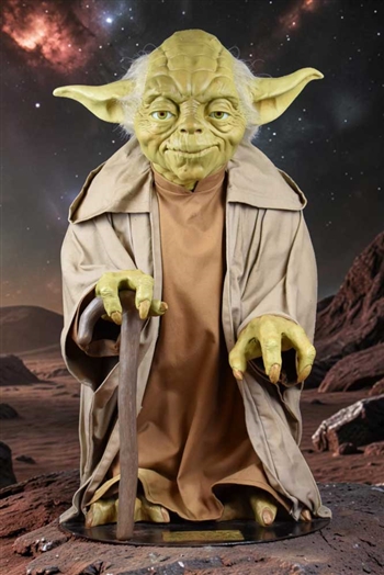 Life Size Yoda Made by Lucasfilm for Blockbuster Entertainment