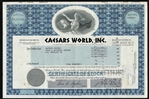 Caesars World, Inc. Stock Certificate