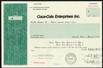 Coca Cola Enterprises Specimen Stock Certificate