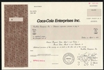 Coca Cola Enterprises Specimen Stock Certificate
