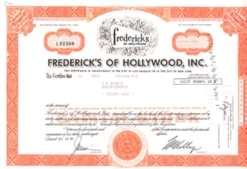 Fredrick's of Hollywood, Inc. Stock Certificate