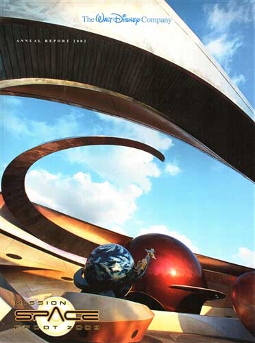 2002 Walt Disney Company Annual Report – Mission Space Epcot Cover