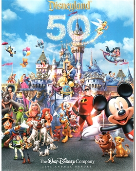 2004 Walt Disney Company Annual Report – 50 Years Disneyland Cover