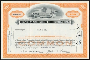 General Motors Corp. Stock Certificate