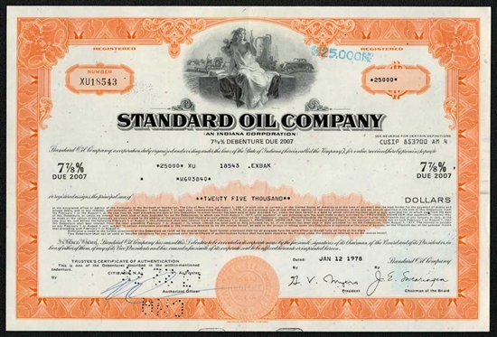 Standard Oil Company Stock Certificate