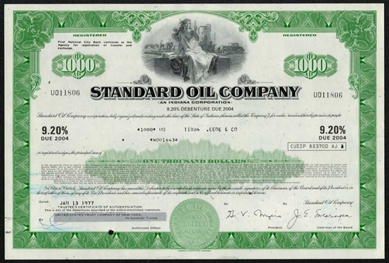 Standard Oil Company Stock Certificate