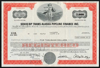 SOHIO/BP Trans Alaska Pipeline Finance Inc. $5,000 Bond