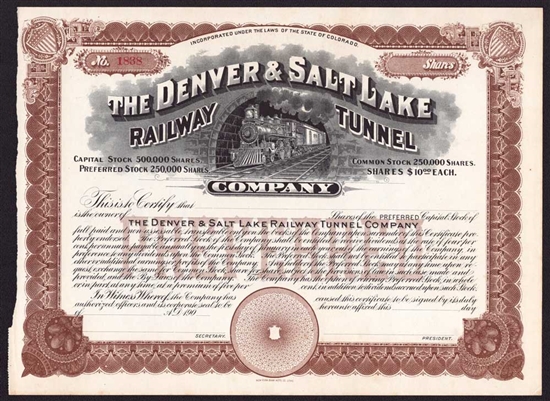 The Denver & Salt Lake Railway Tunnel