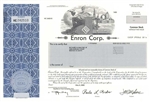 Enron Corp. Stock Certificate