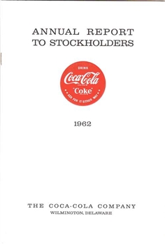 1962 Coca Cola Annual Report