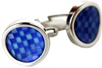 Mosaic Blue Waves Cufflinks