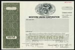 Western Union Corp. Specimen Stock Certificate