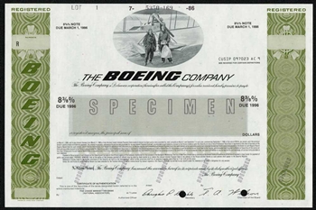 The Boeing Company Specimen Stock Certificate