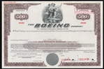 The Boeing Company Specimen $500 Bond - 1966