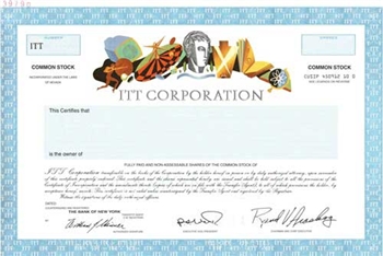 ITT Corporation Specimen Stock Certificate