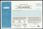 Intel Corp. Specimen Stock Certificate
