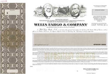 Wells Fargo & Company Specimen Stock Certificate