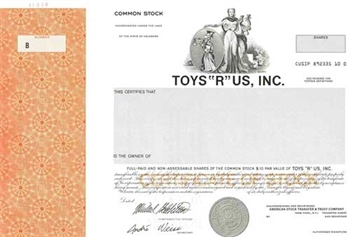 Toys "R" US, Inc. Specimen Stock Certificate