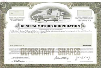 General Motors Corp. Specimen Stock Certificate