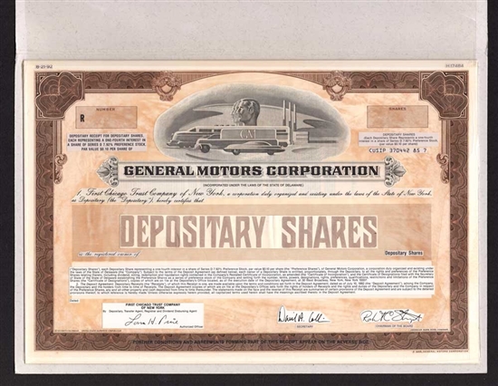 General Motors Production Proof Stock Certificate | 1 of 1