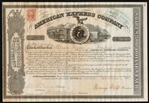 1865 American Express Co Stock Certificate Signed by William Fargo & Henry Wells