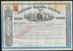 1866 American Express Co Issued to & Signed by John Butterfield, Henry Wells, & J.C. Fargo