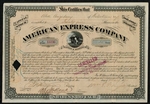 1878 American Express Co Stock Certificate Signed by William Fargo
