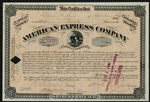 1873 American Express Co Stock Certificate Signed by William Fargo