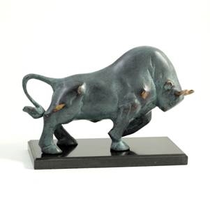 Pinnacle Stock Market Bull Statue