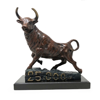 Stock Market Bull Cracking 25,000 - Limited Edition