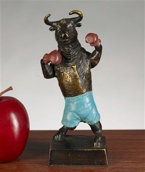 Boxing Stock Market Bull Statue